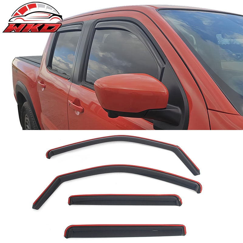 Wholesale 22-26 Nissan Frontier Crew Cab In-Channel Window Visors Guards Deflectors
