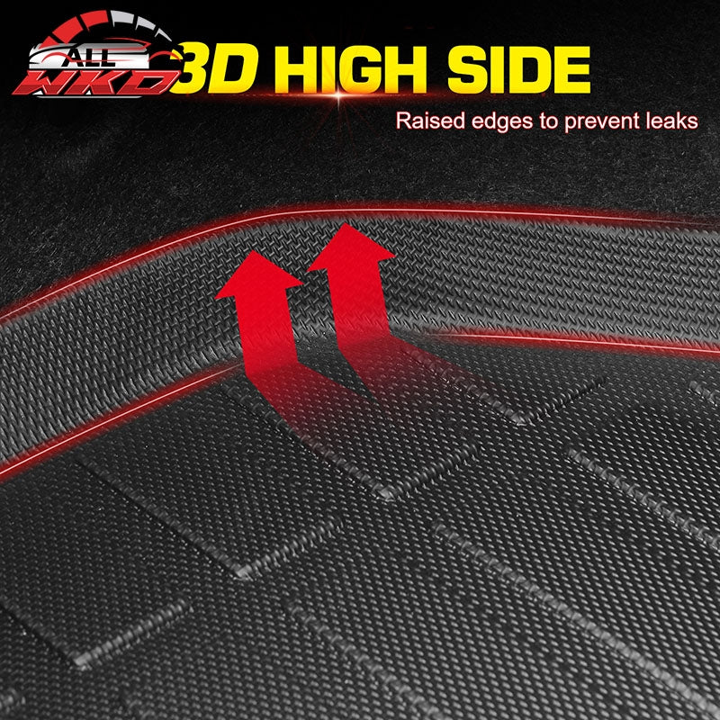 Fits 22-26 Nissan Frontier Crew Cab TPE Floor Mats Liners + 5Ft Truck Bed Mat