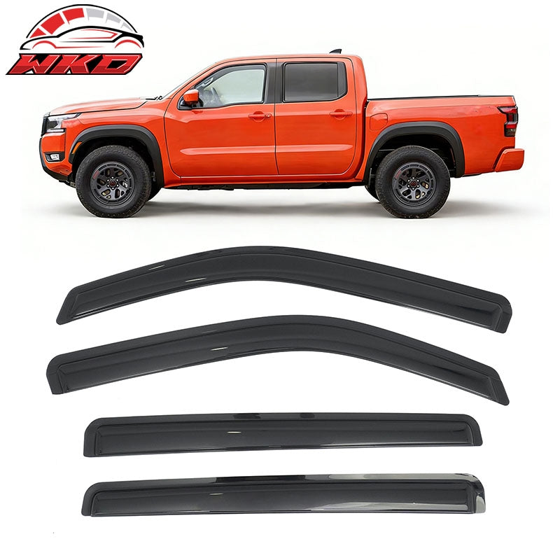 Wholesale 22-26 Nissan Frontier Crew Cab Window Visors Smoke Acrylic Rain Shade 4PCS