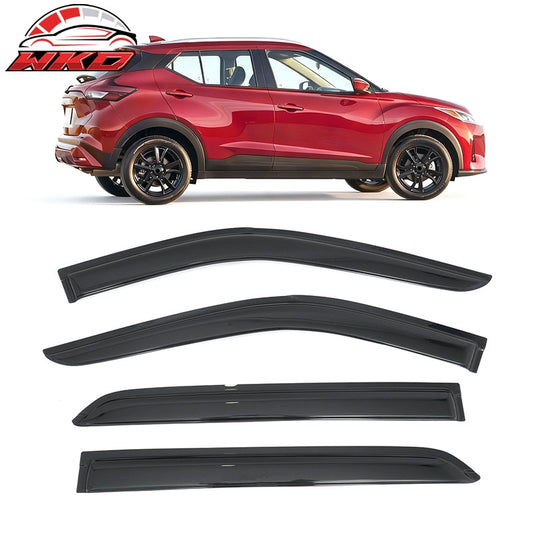 Wholesale 18-24 Nissan Kicks& 25 Kicks Play Window Visors Smoke Acrylic Deflector 4PC - Wikond Auto