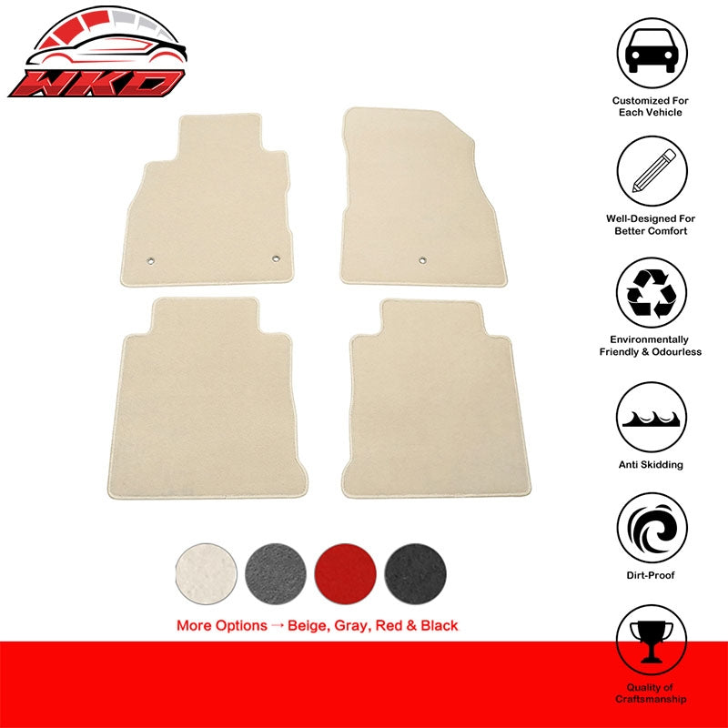 Fits 18-24 Nissan Kicks OE Fitment Beige Floor Mats Carpet Liners Nylon 4PC