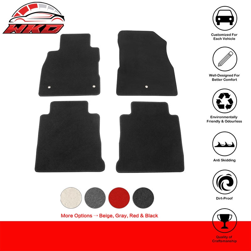 Fits 18-24 Nissan Kicks OE Fitment Black Floor Mats Carpet Liners Nylon 4PC