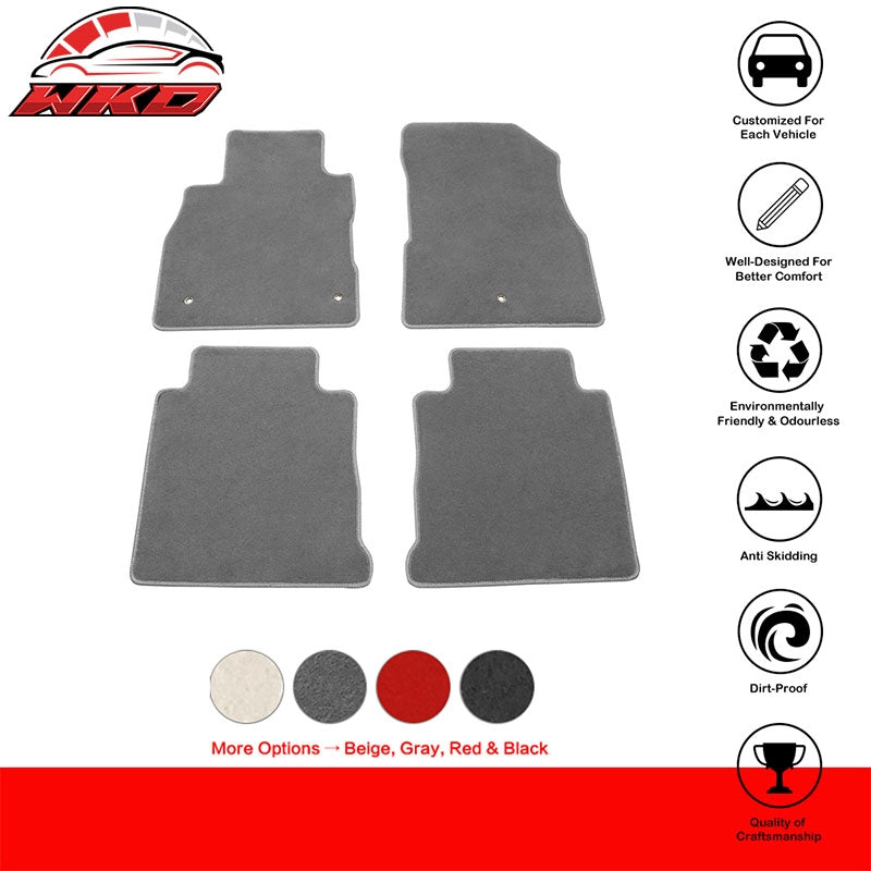 Fits 18-24 Nissan Kicks OE Fitment Gray Floor Mats Carpet Liners Nylon 4PC