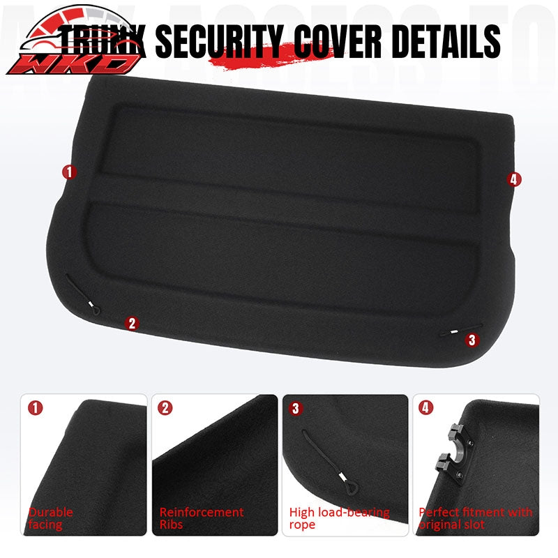 Fits 25-26 Nissan Kicks Non-Retractable Cargo Cover Board Trunk Luggage Shade