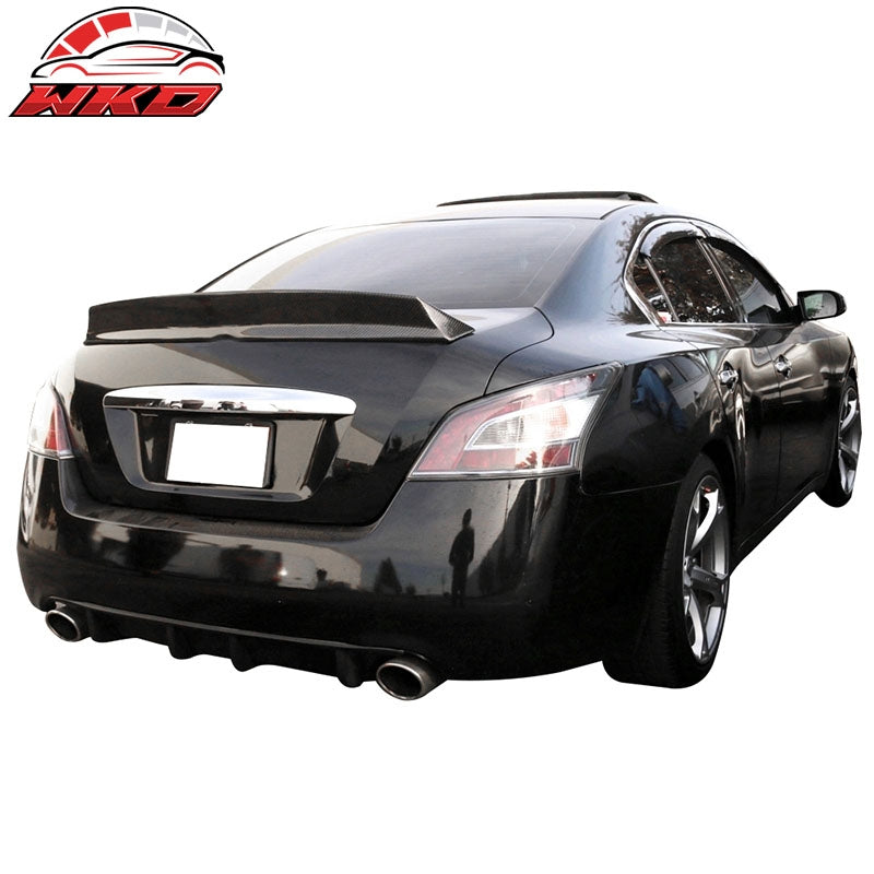 Fits 09-15 Nissan Maxima A35 IKON Style Matte Carbon Fiber Rear Trunk Spoiler