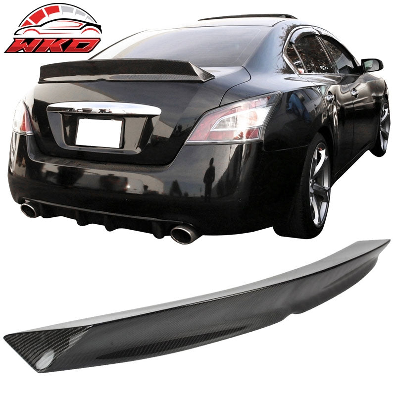 Fits 09-15 Nissan Maxima A35 IKON Style Matte Carbon Fiber Rear Trunk Spoiler