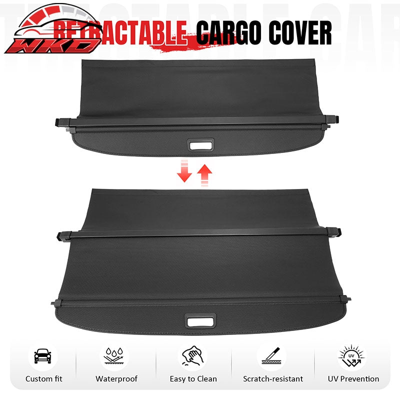 Fits 25-26 Nissan Murano Retractable Rear Trunk Cargo Cover Carbon Fiber Texture