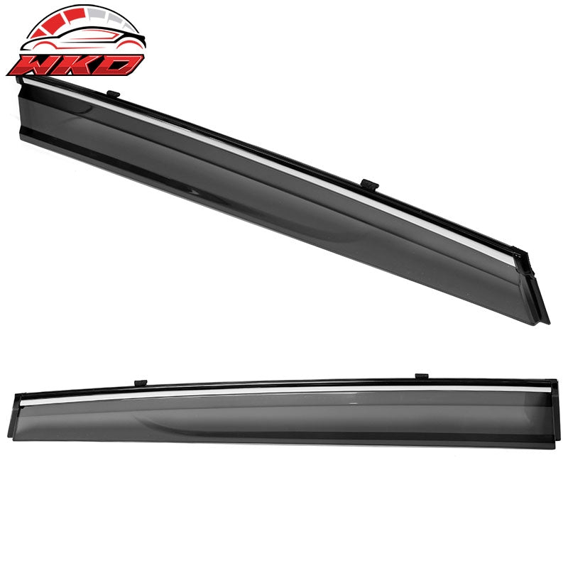 Fits 15-24 Nissan Murano Z52 Polycarbonate Window Visors w/ Chrome Trim 4Pc Set