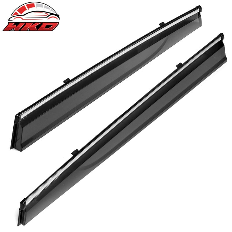 Fits 15-24 Nissan Murano Z52 Polycarbonate Window Visors w/ Chrome Trim 4Pc Set