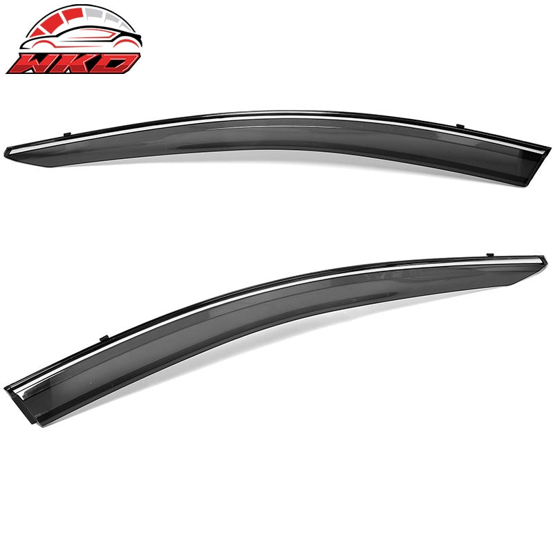 Fits 15-24 Nissan Murano Z52 Polycarbonate Window Visors w/ Chrome Trim 4Pc Set