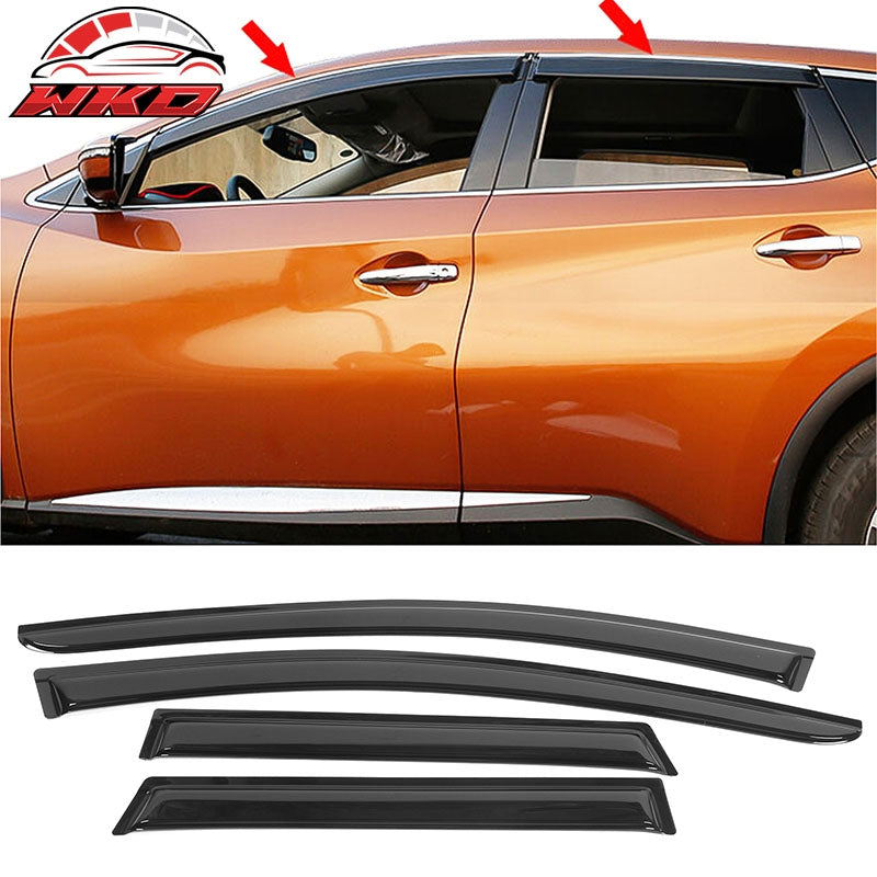 Fits 15-24 Nissan Murano Z52 Window Visors Acrylic Sun Rain Air Deflector 4PC