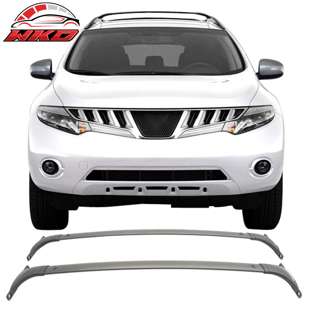 Fits 09-14 Nissan Murano OE Black Roof Rack Cross Bar Luggage Carrier Set