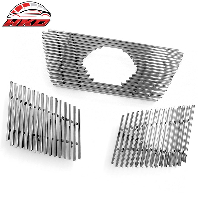 Fits 05-07 Nissan Pathfinder Billet Style Upper Grille Inserts Stainless Steel