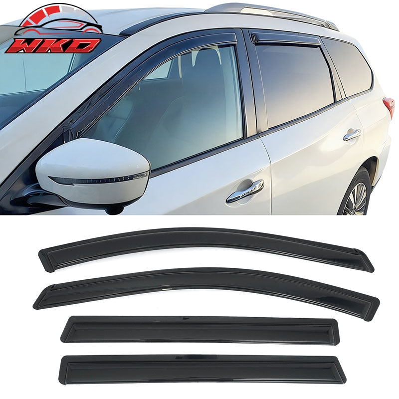 Wholesale 13-20 Nissan Pathfinder 4PCS Window Visors Smoke Acrylic Deflectors Guard - Wikond Auto