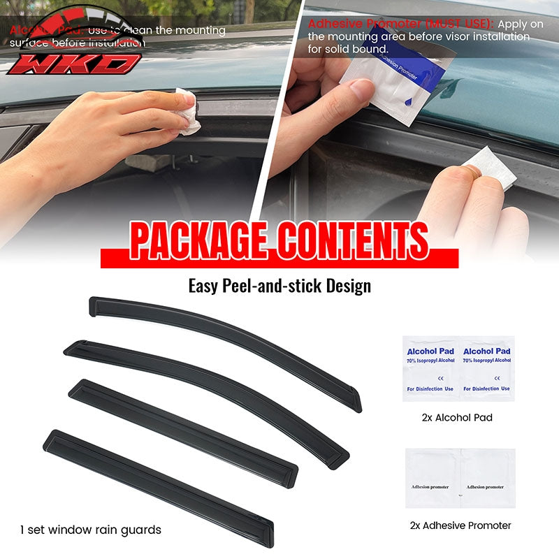 Wholesale 13-20 Nissan Pathfinder 4PCS Window Visors Smoke Acrylic Deflectors Guard - Wikond Auto