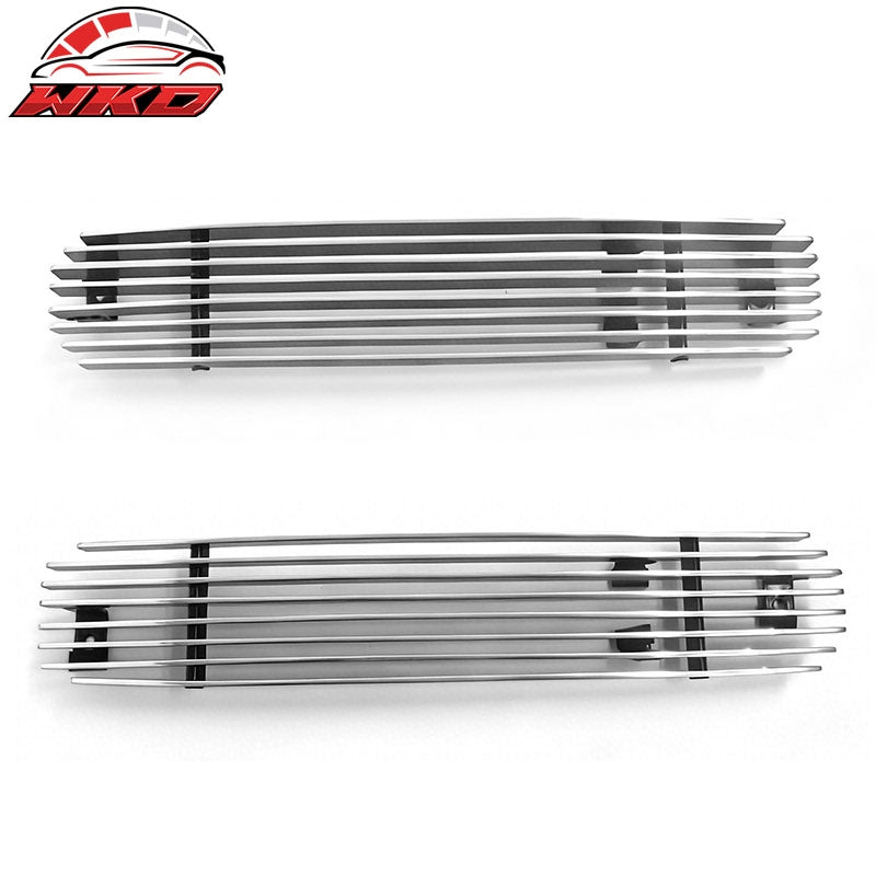 Wholesale 95-97 Nissan Pickup 2PCS Chrome Front Bumper Lower Grille - Billet Style