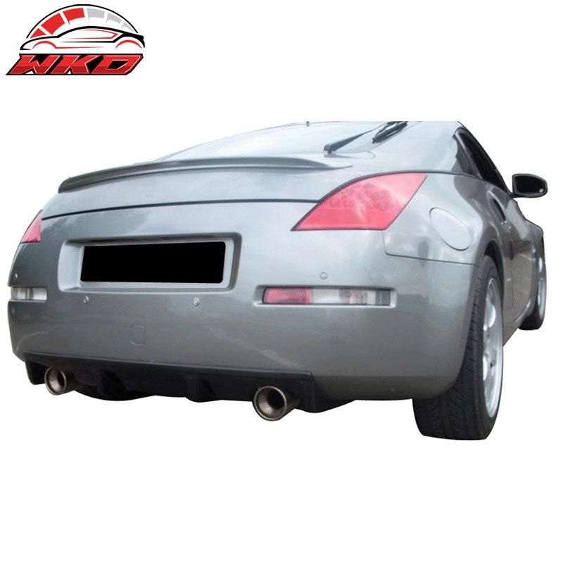 Fits 03-09 Nissan 350Z Z33 OE Style Rear Diffuser Lip Spoiler Matte Carbon Fiber