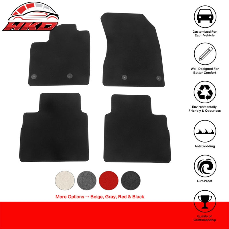 Fits 21-26 Nissan Rogue Black Nylon Floor Mats Custom Carpets Liners Front &Rear
