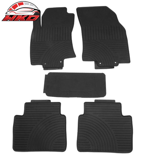 Wholesale 14-20 Nissan Rogue 5PC Heavy Duty Black Latex Floor Mats Front & Second Row