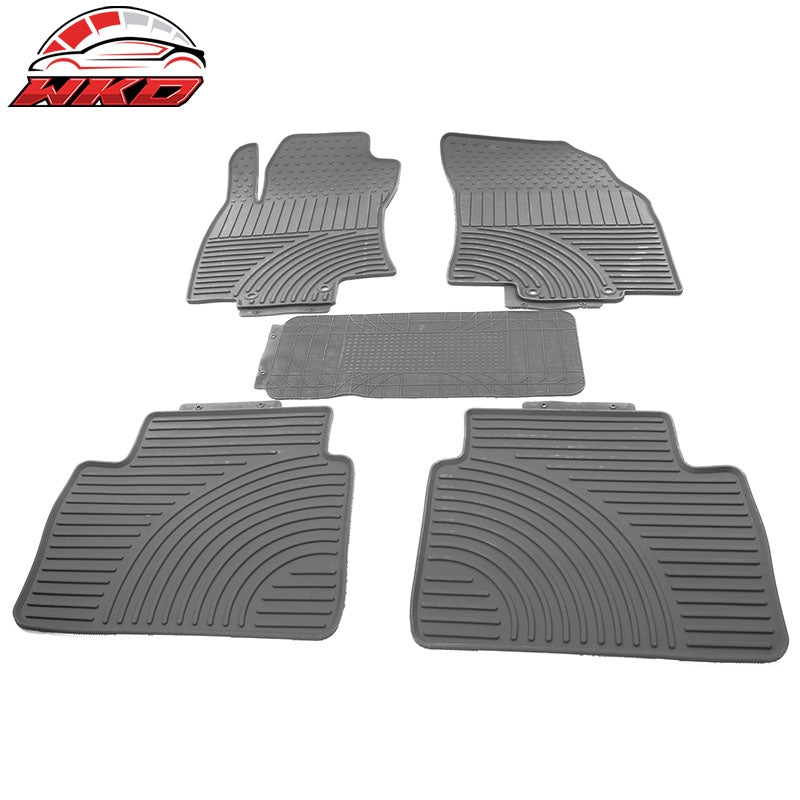 Fits 14-20 Nissan Rogue Latex Floor Mats Gray All Weather Car Auto Carpets Liner