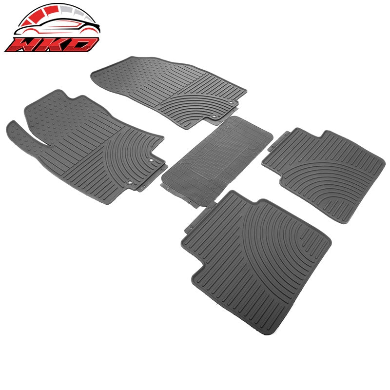 Fits 14-20 Nissan Rogue Latex Floor Mats Gray All Weather Car Auto Carpets Liner