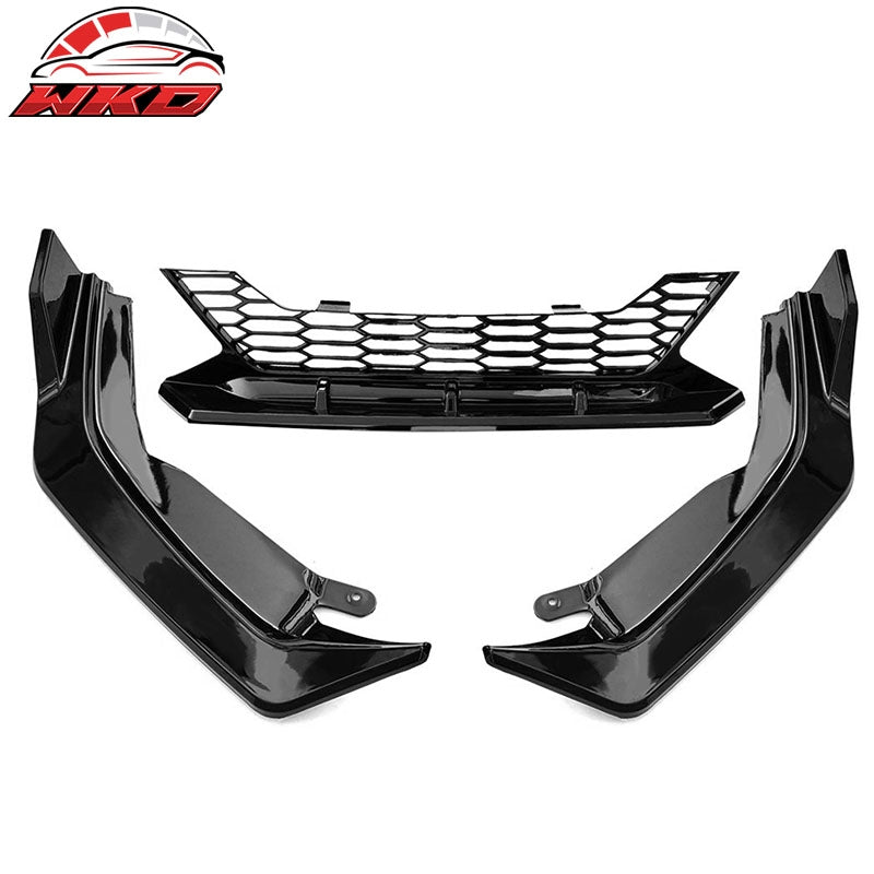 Wholesale For 20-23 Nissan Sentra B18 Skyline Front Bumper Lip Chin Spoiler Gloss Black PP - Wikond Auto
