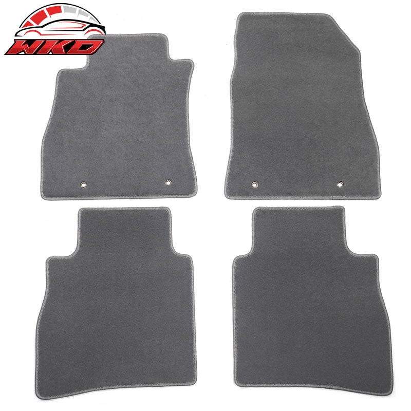 Fits 13-19 Nissan Sentra Gray Nylon Floor Mats Front Rear Carpets Liner Guard
