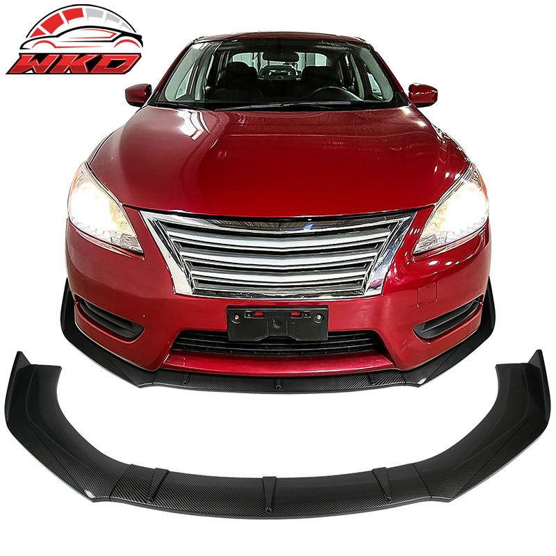 Wholesale 13-22 Nissan Sentra Front Bumper Lip Spoiler 3PC Splitter Carbon Fiber Print