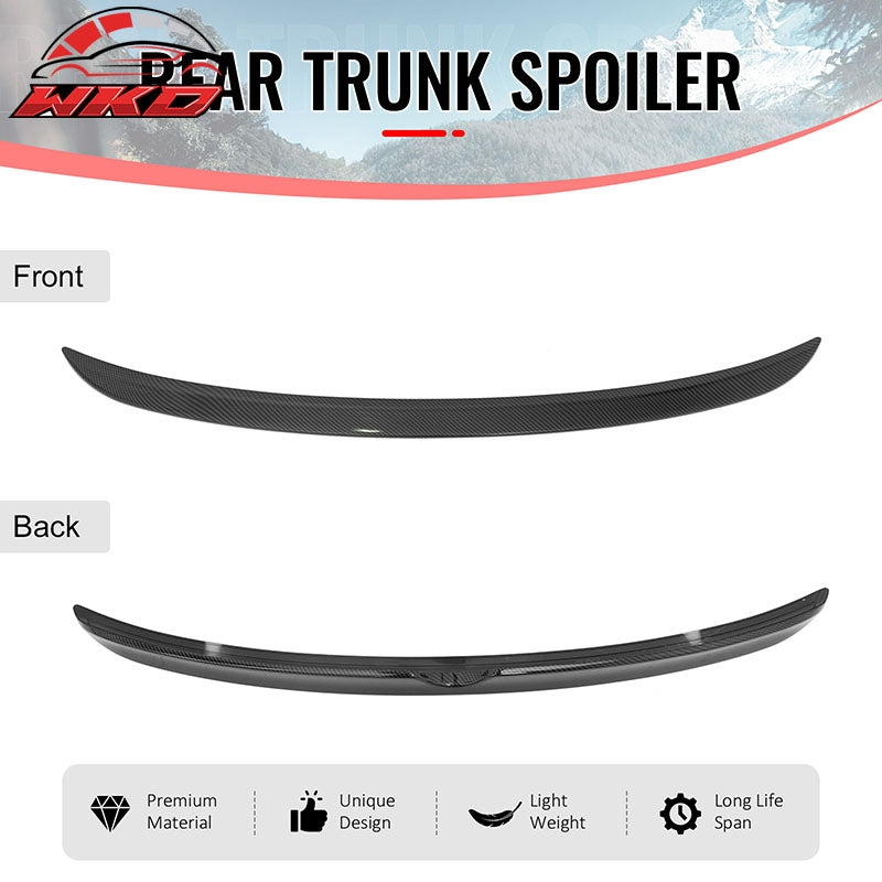 Fits 20-25 Nissan Sentra SR Style Carbon Fiber Print Rear Trunk Spoiler Wing ABS