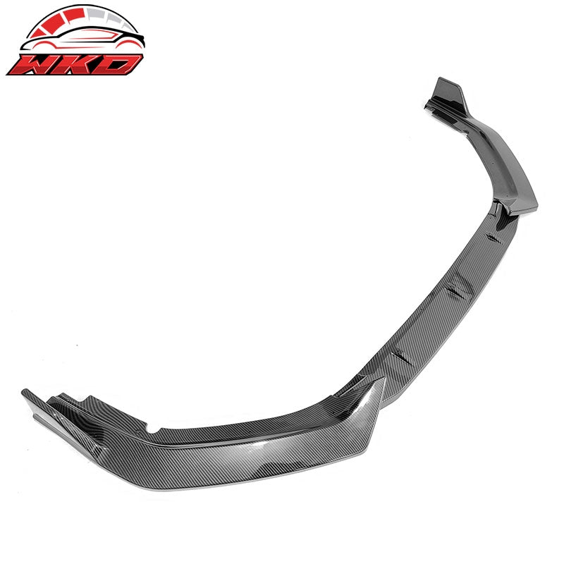 Fits 20-23 Nissan Sentra Sedan IKON 3PCS Front Bumper Lip PP Carbon Fiber Print