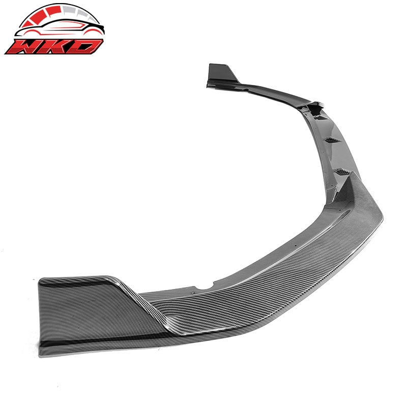 Fits 20-23 Nissan Sentra Sedan IKON 3PCS Front Bumper Lip PP Carbon Fiber Print