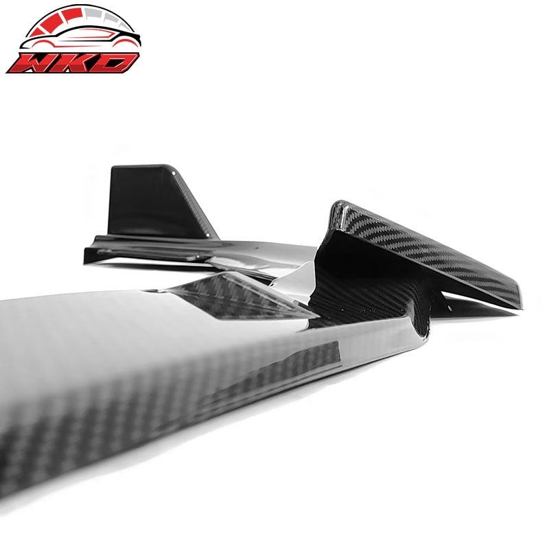 Fits 20-23 Nissan Sentra Sedan IKON 3PCS Front Bumper Lip PP Carbon Fiber Print