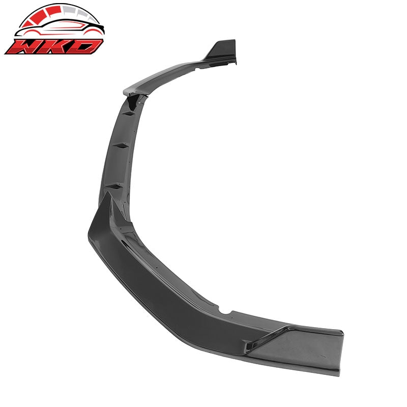 Fits 20-23 Nissan Sentra Sedan IKON 3PCS Front Bumper Lip Spoiler PP Gloss Black