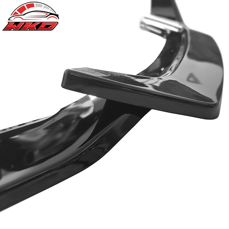 Fits 20-23 Nissan Sentra Sedan IKON 3PCS Front Bumper Lip Spoiler PP Gloss Black