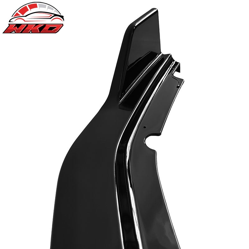 Fits 20-23 Nissan Sentra Sedan IKON 3PCS Front Bumper Lip Spoiler PP Gloss Black