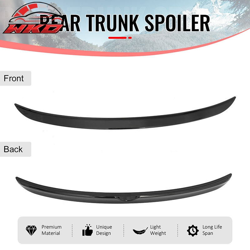 Fits 20-25 Nissan Sentra Sedan SR Style Gloss Black Rear Trunk Spoiler Wing ABS