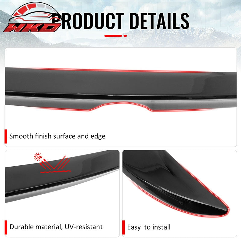 Fits 20-25 Nissan Sentra Sedan SR Style Gloss Black Rear Trunk Spoiler Wing ABS