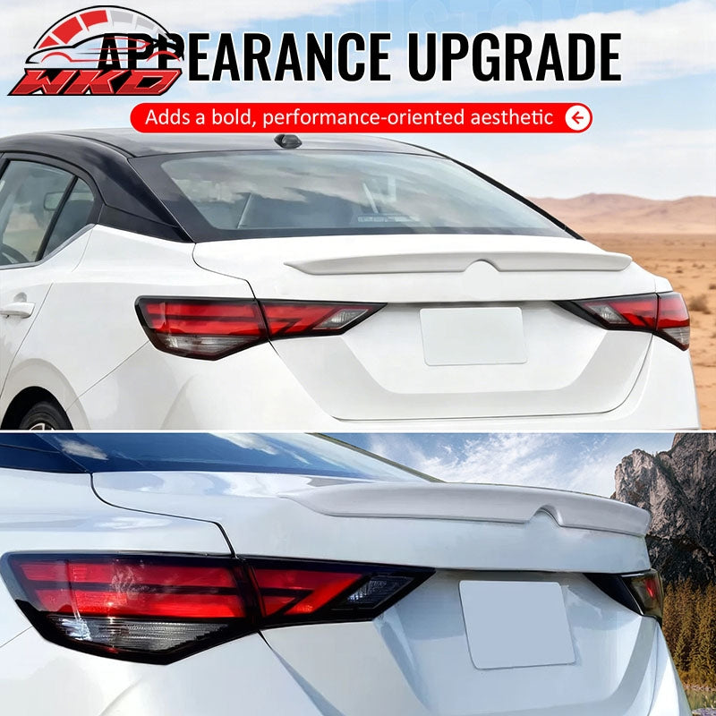 Fits 20-25 Nissan Sentra Sedan SR Style Gloss Black Rear Trunk Spoiler Wing ABS
