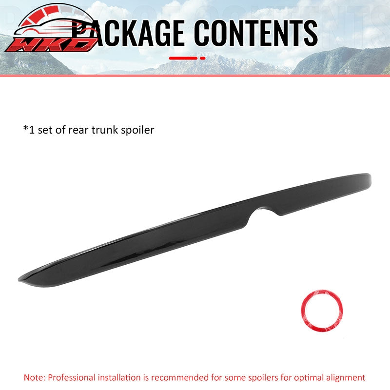 Fits 20-25 Nissan Sentra Sedan SR Style Gloss Black Rear Trunk Spoiler Wing ABS