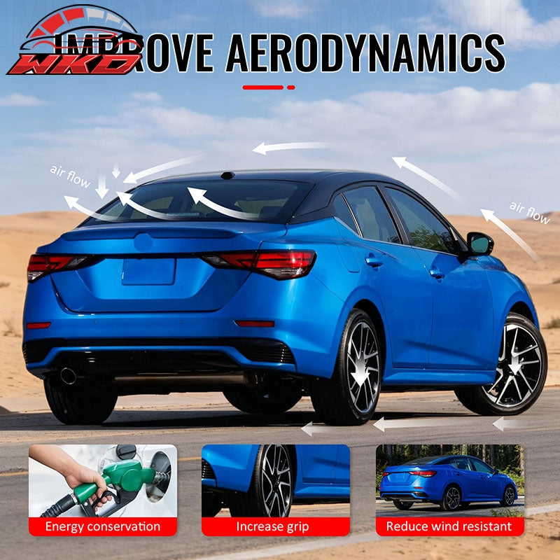 Fits 20-25 Nissan Sentra Sedan SR Style Gloss Black Rear Trunk Spoiler Wing ABS