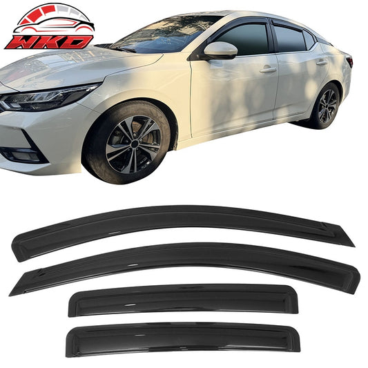 Wholesale 20-25 Nissan Sentra 4PCS Window Visors Smoke Acrylic Side Rain Deflectors - Wikond Auto