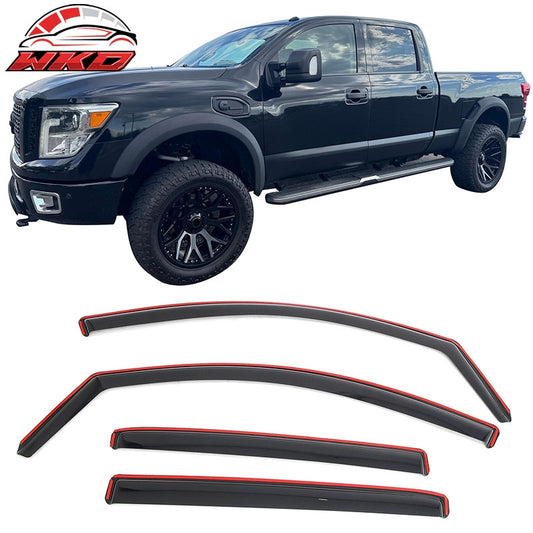 Wholesale 16-24 Nissan TITAN XD & 17-24 TITAN Crew Cab In-Channel Window Visors Guard - Wikond Auto