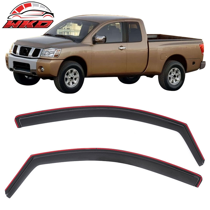 Wholesale 04-15 Nissan Titan Extended Cab Window Visors In-Channel Sun Rain Guard 2PC