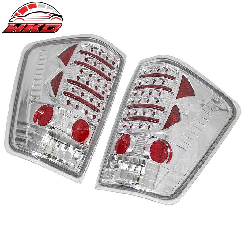 Fits 04-15 Nissan Titan Left Right RH LH Tail Lights Rear Brake Lamps Clear Lens