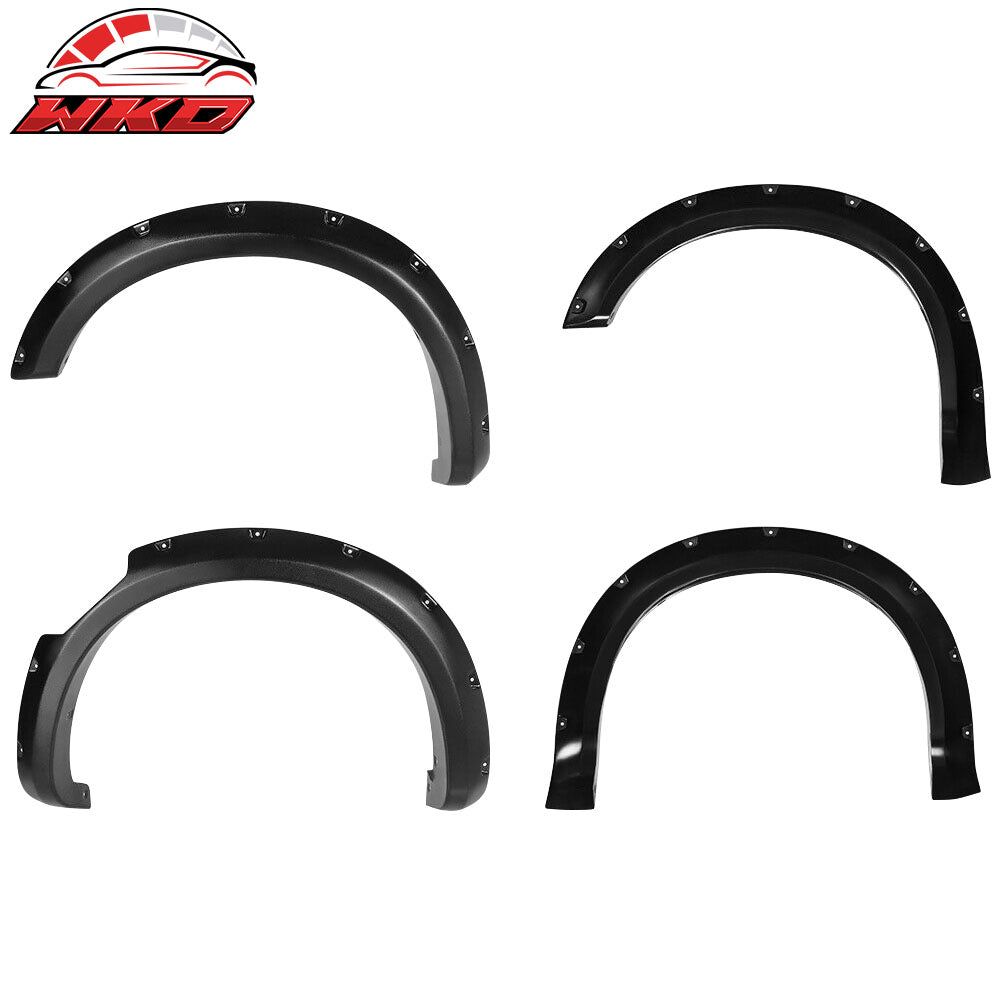Wholesale 16-19 Nissan Titan XD Pocket Style Fender Flare 4PC Textured Black - ABS