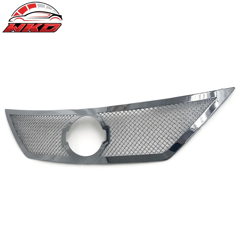 Fits 12-14 Nissan Versa Mesh Style Front Bumper Hood Upper Grille Steel Chrome