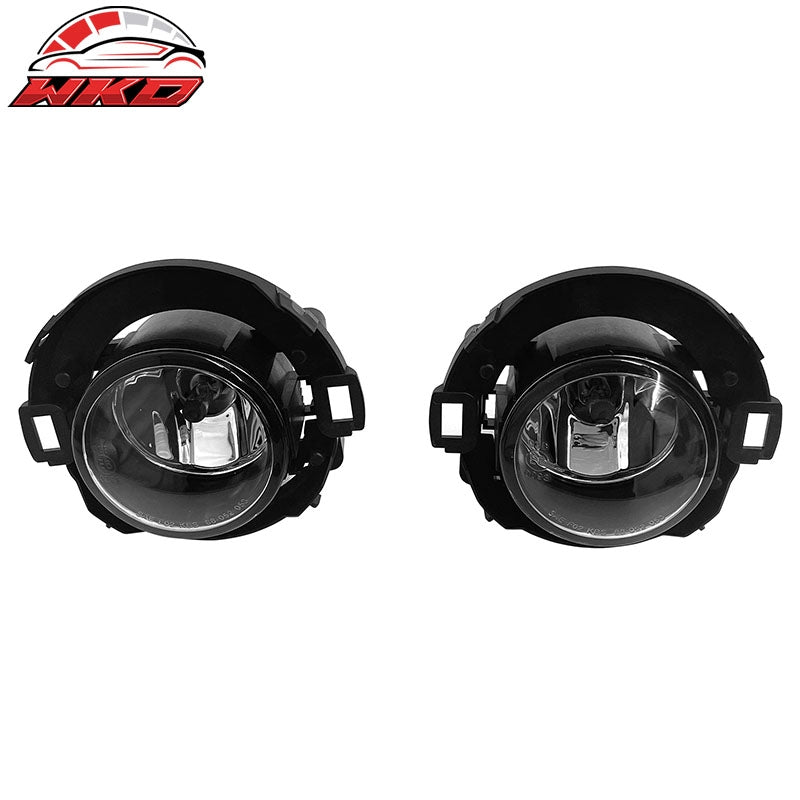 Fits 05-15 Nissan Xterra & 10-19 Frontier Fog Lights Lamps Clear Lens W/Wiring