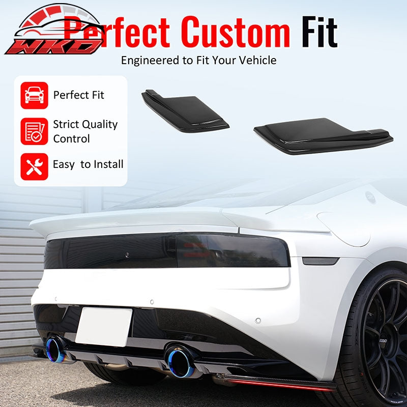 For 23-26 Nissan Z 400Z Gloss Black V Style Rear Bumper Side Corner Aprons Cap