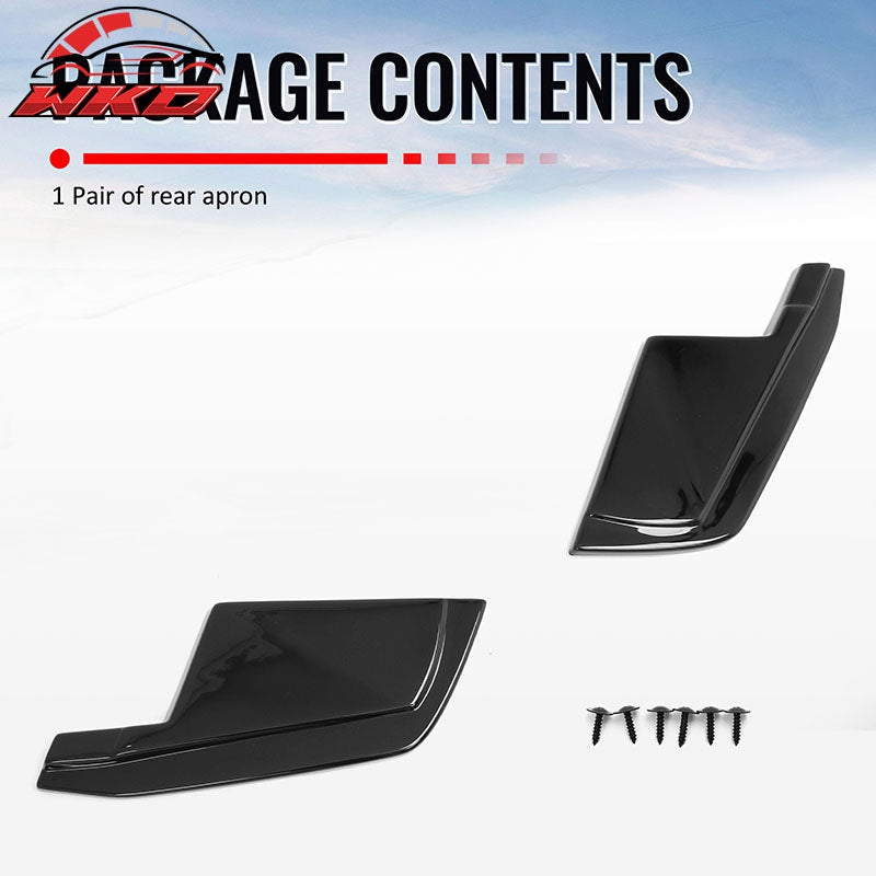 For 23-26 Nissan Z 400Z Gloss Black V Style Rear Bumper Side Corner Aprons Cap