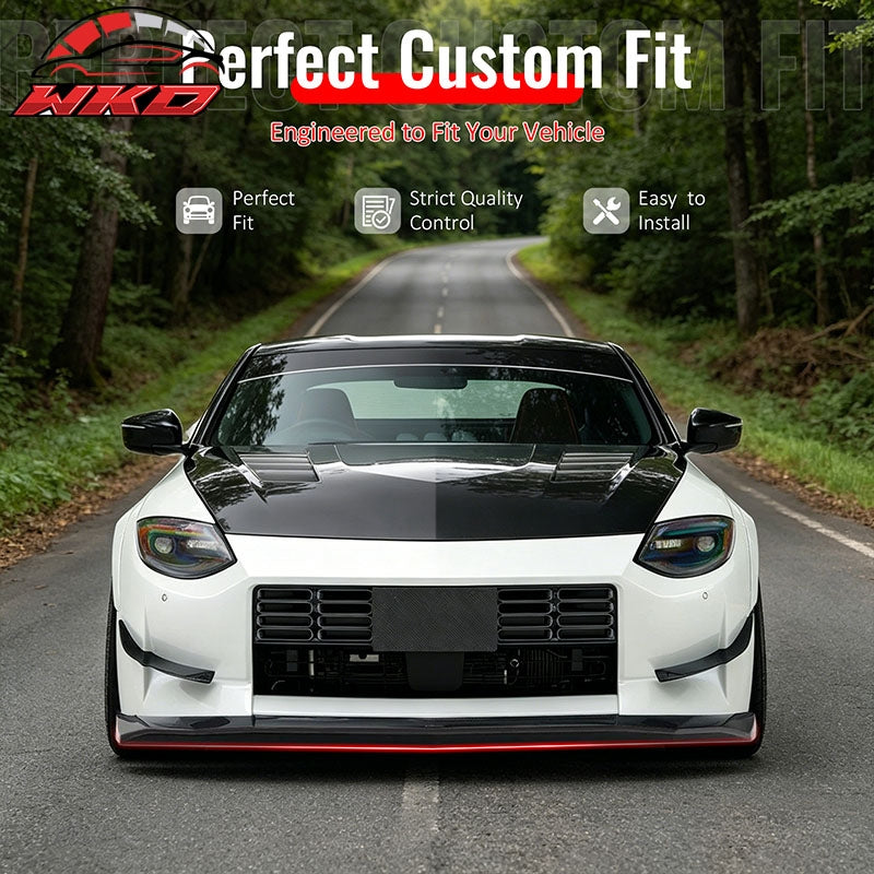 Wholesale For 23-26 Nissan Z 400Z IKON Style Front Bumper Lip Chin Spoiler Gloss Black ABS - Wikond Auto